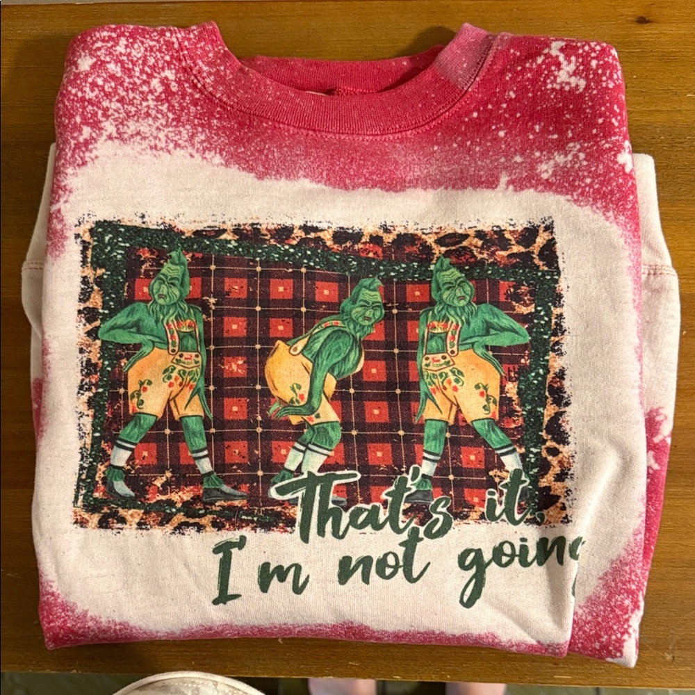 Girls' Pink Graphic Sweatshirt - 'That's it I'm not going'